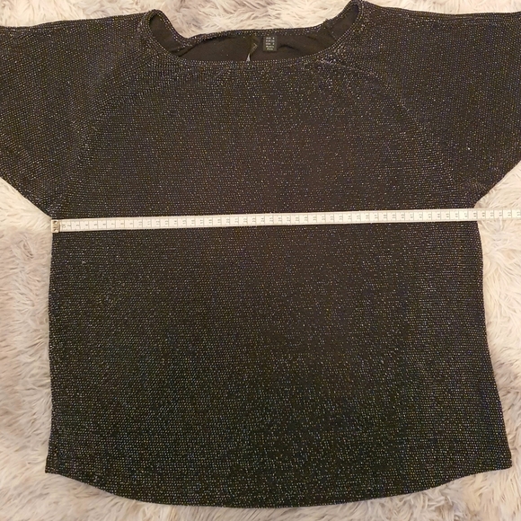 Forever New Cold Shoulder Glittery Top Sz 8 - Picture 7 of 8